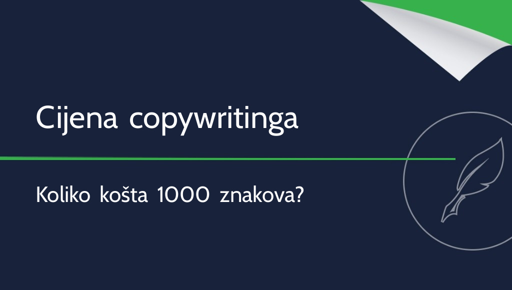 Copywriting: cijena za 1000 znakova – koliko košta sadržaj?