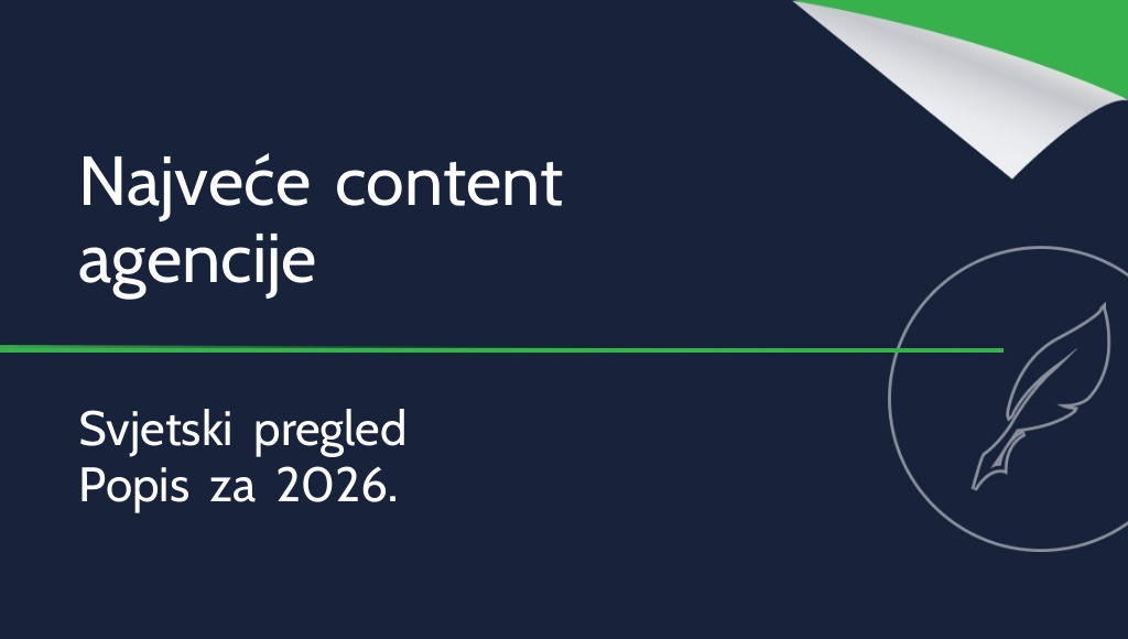 Popis najvećih agencija za content marketing na svijetu [2026]